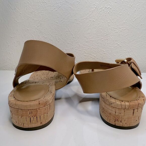Michael Kors London Thong Tan Block Heel Sandal, Size 9 - Picture 5 of 7